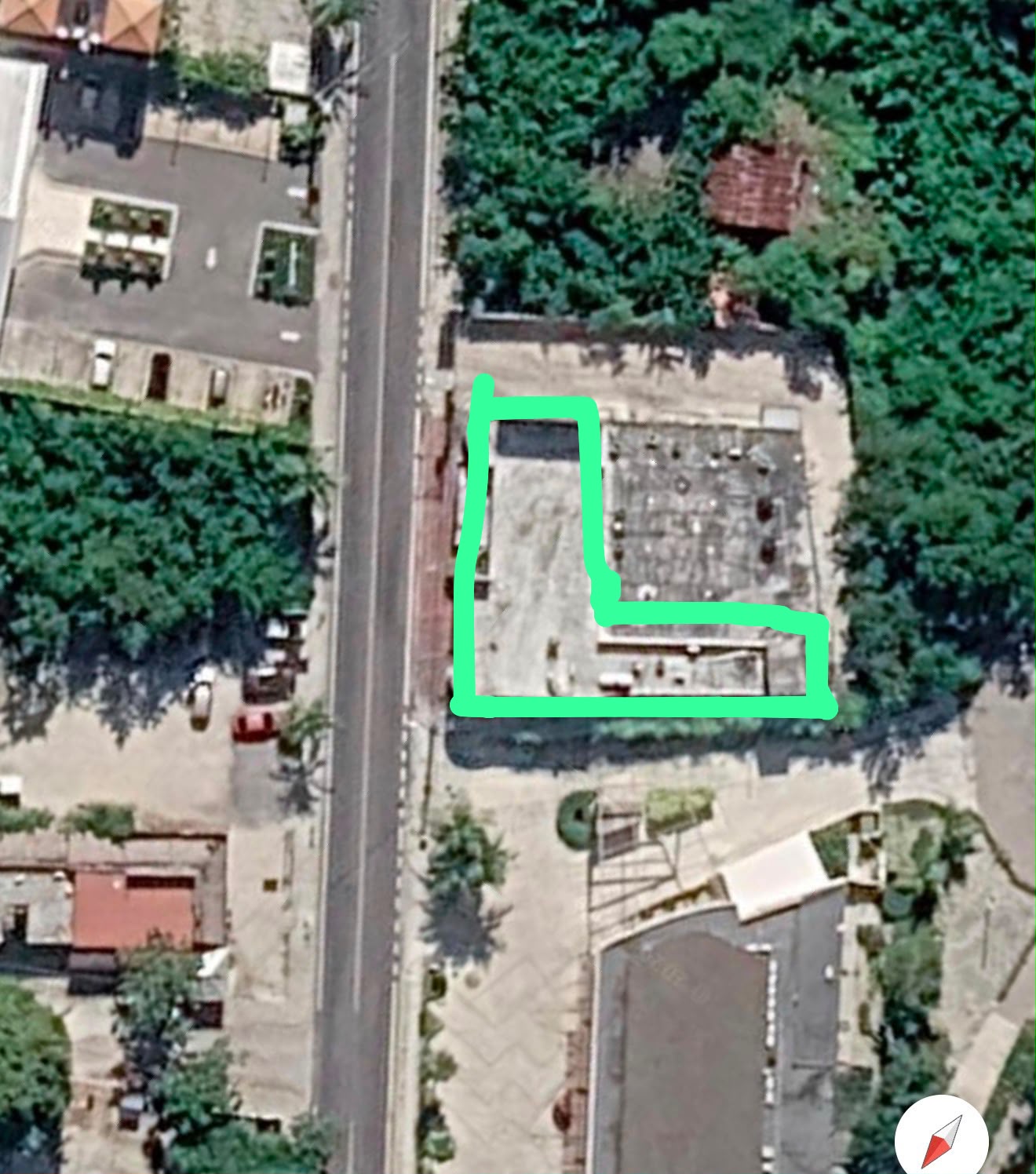 Aerial view of the site